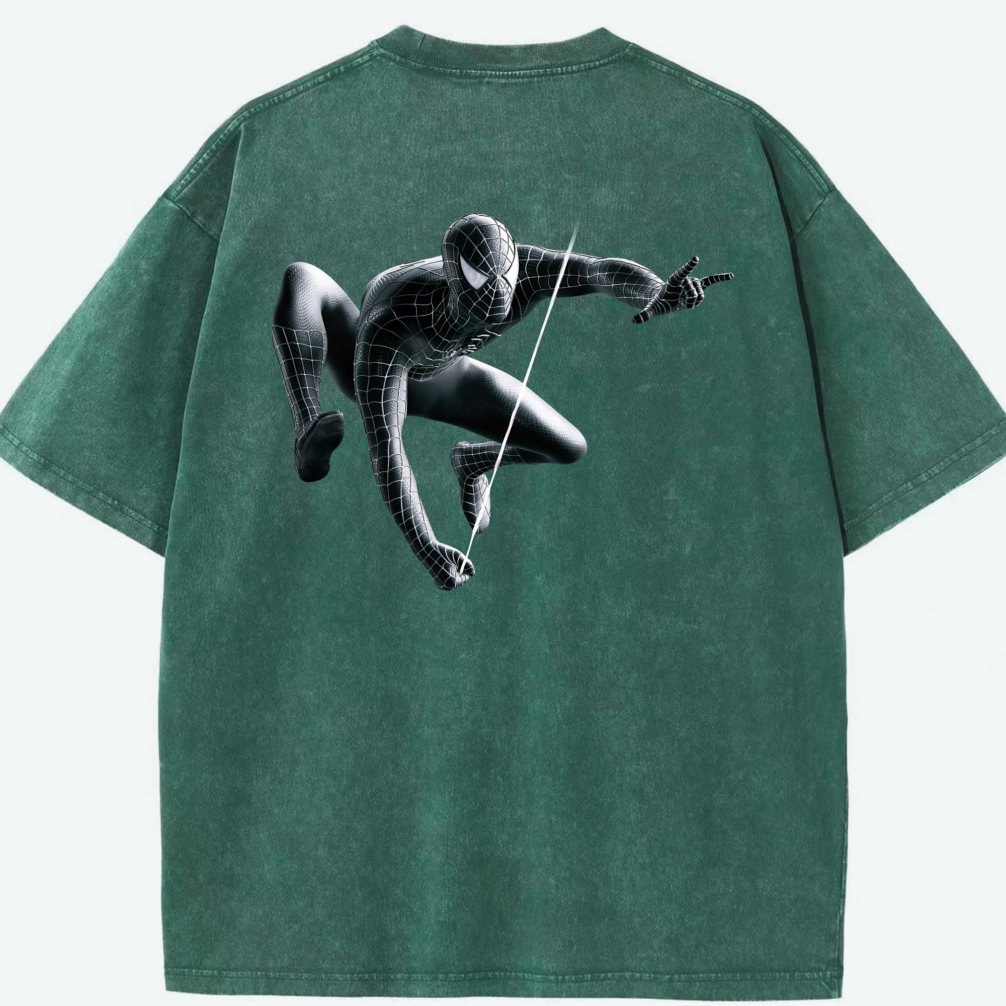 （画像用） Spider Man スパイダーマン 綿100% ヴィンテージ風 半袖Tシャツ（背面プリント）